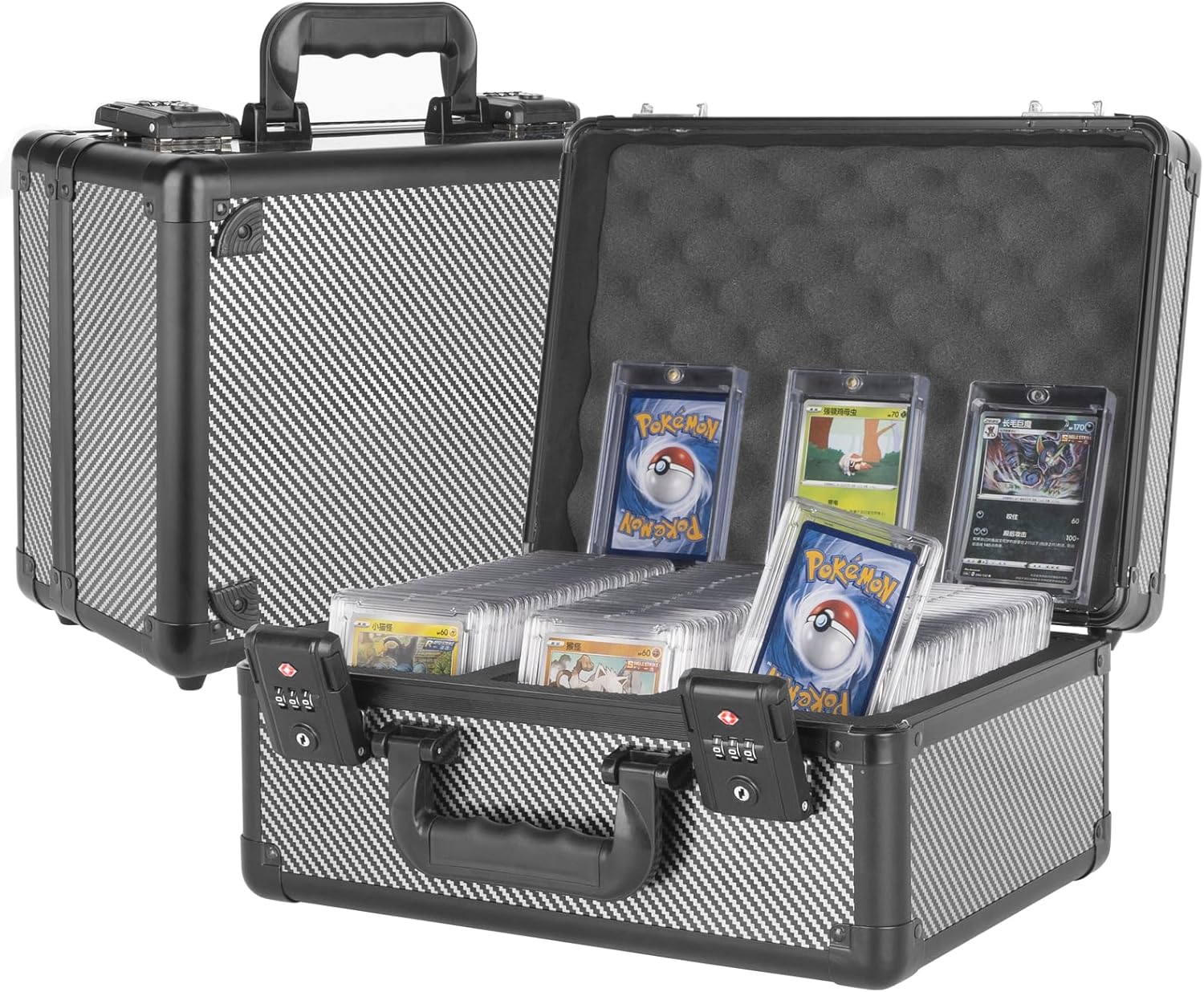Heavy-Duty Aluminum Graded Card Storage Box with TSA Lock