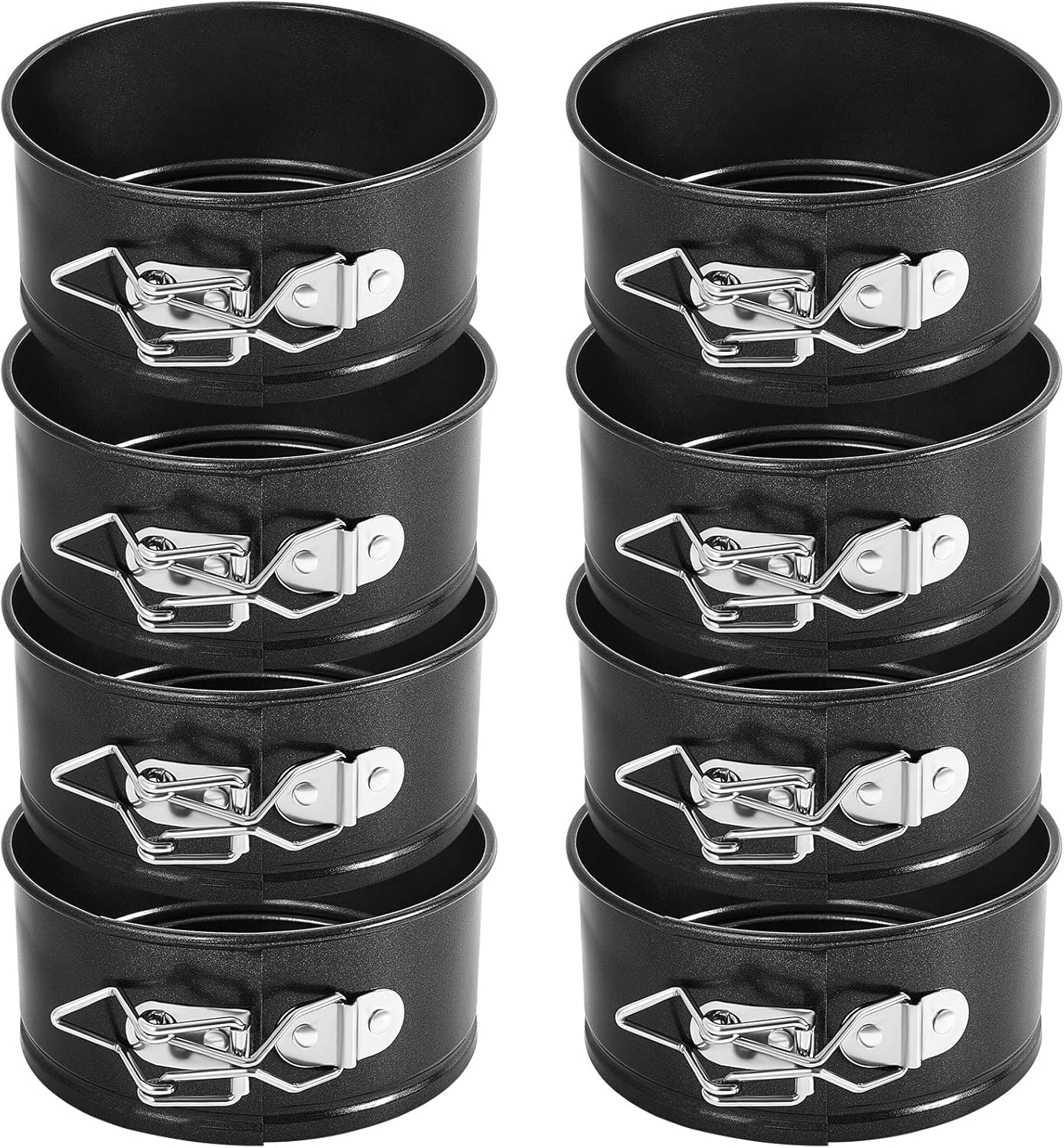 Sunnyray 8 Pcs 4 Inch Springform Pan Set for Mini Cakes