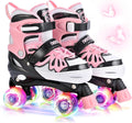 Mermaid 4 Size Adjustable Light up Roller Skates for Girls - Beginner
