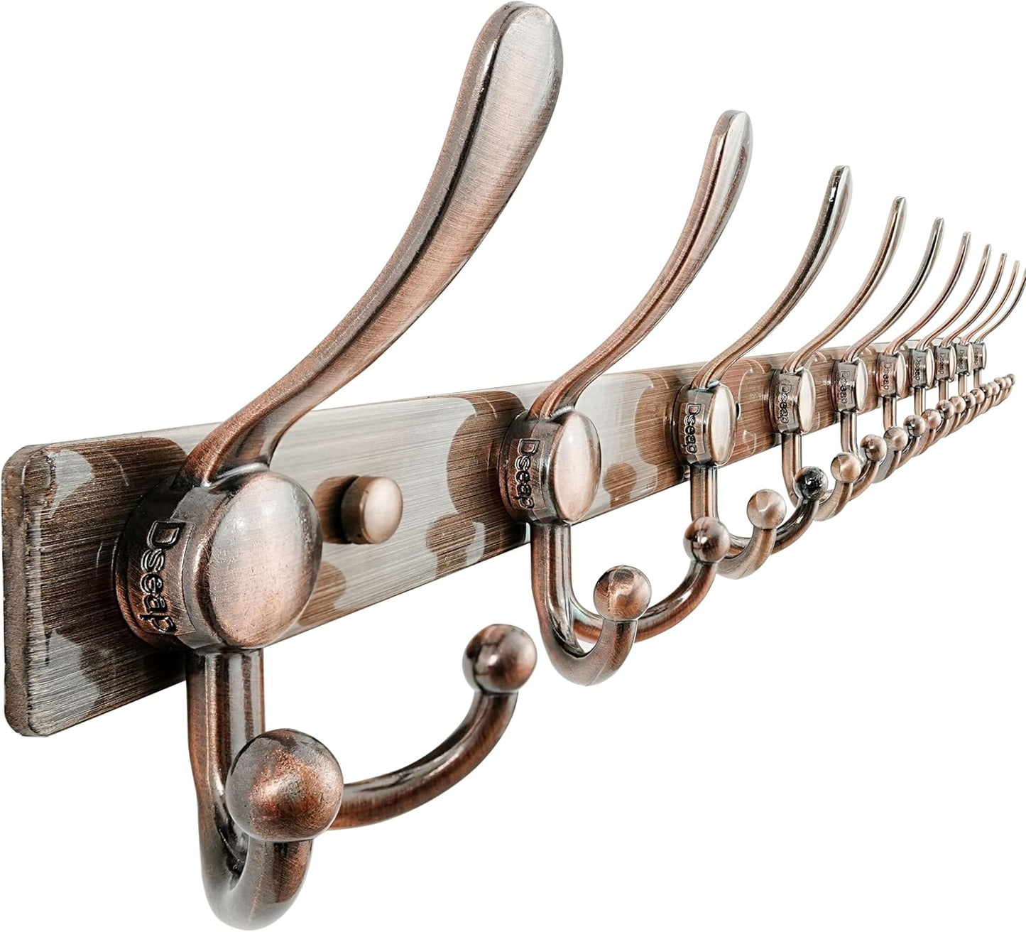 Dseap MaxStrong 2.0 Coat Rack Wall - Heavy-Duty Hook Rail