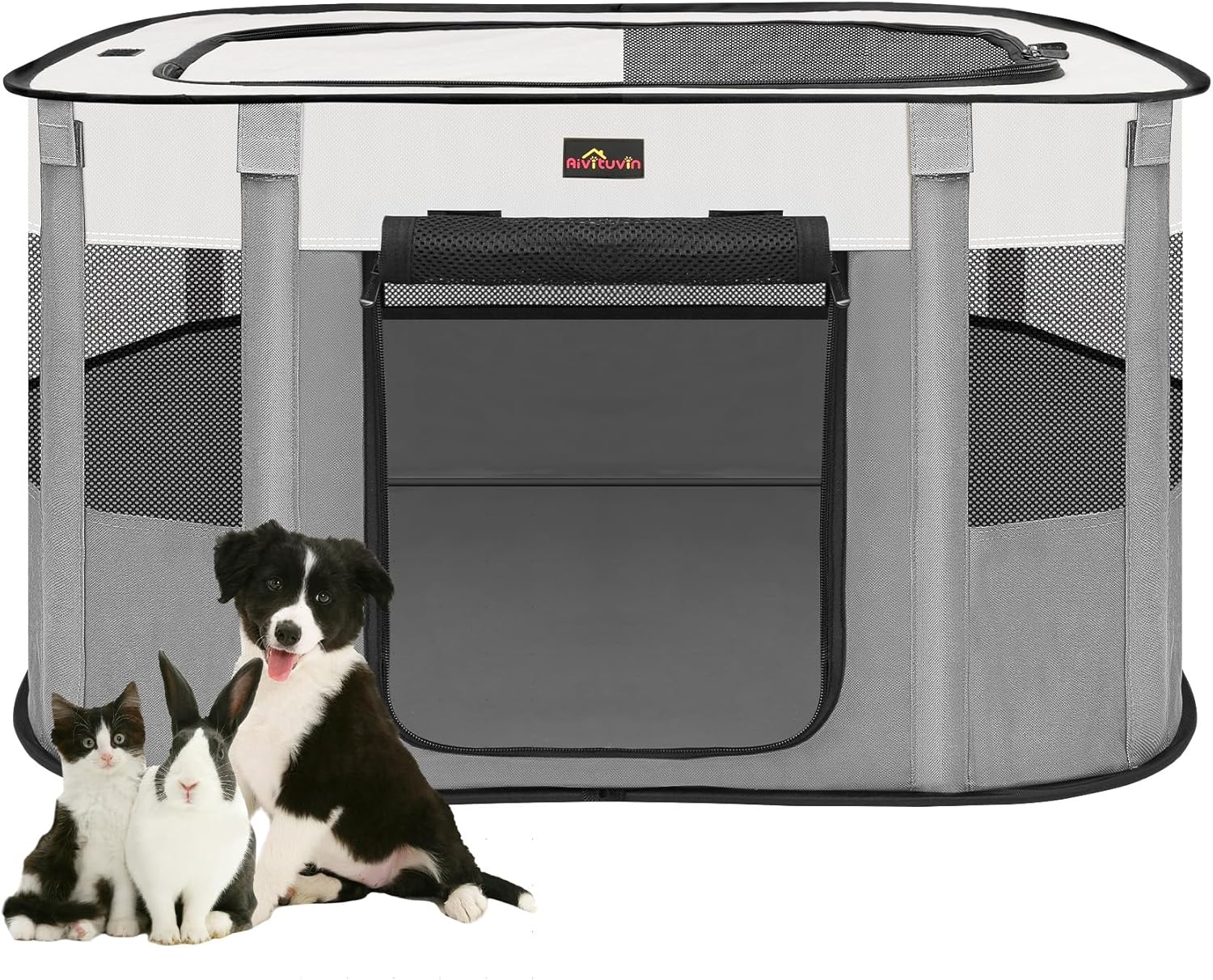 Dog Playpen for Small Animals - Portable and Foldable Design