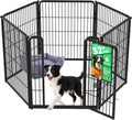 32 in Black Indoor Dog Playpen - Semi-Open Expandable Play Area