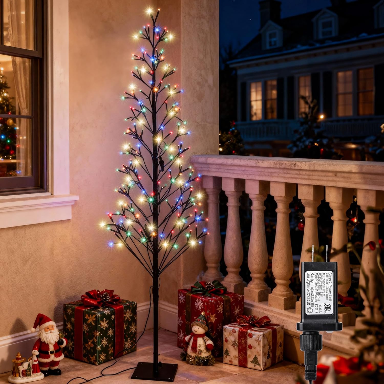 Lomotech Christmas Tree Lights - 5Ft 216 LEDs for Holiday Cheer