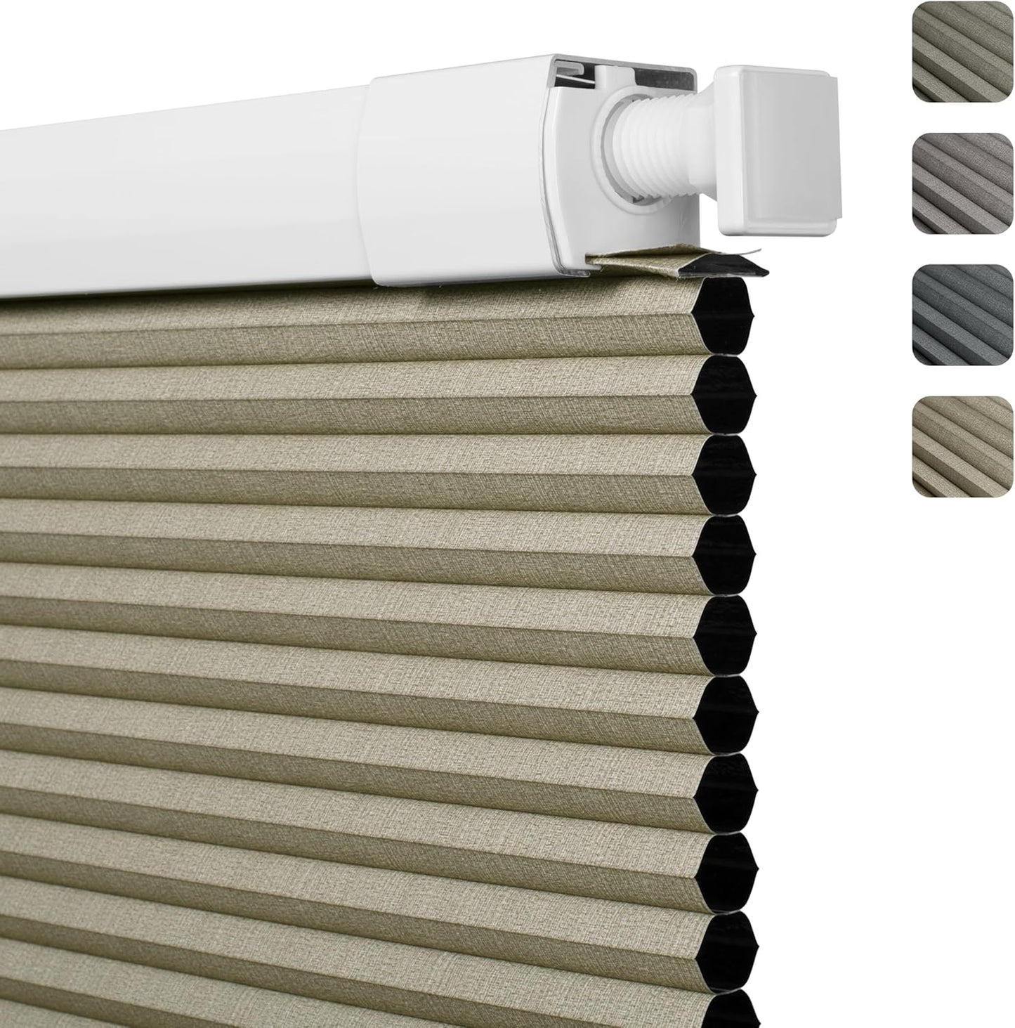 No Drill No Tools Blackout Cellular Shades for Indoor Windows