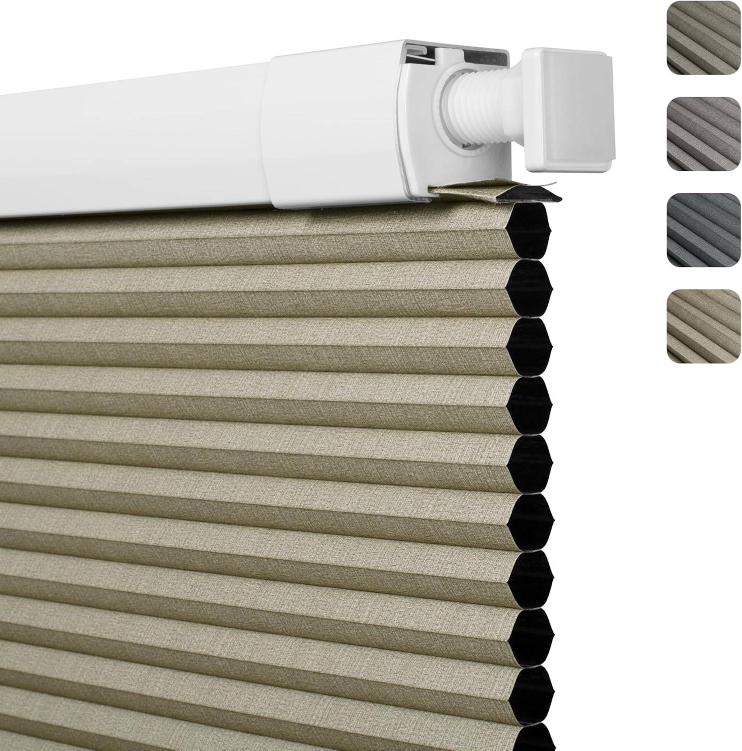 No Drill No Tools Blackout Cellular Shades for Indoor Windows