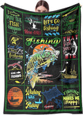 Fishing Blanket for Men Women Funny Fish Blanket Throw - Soft 50x60 in
