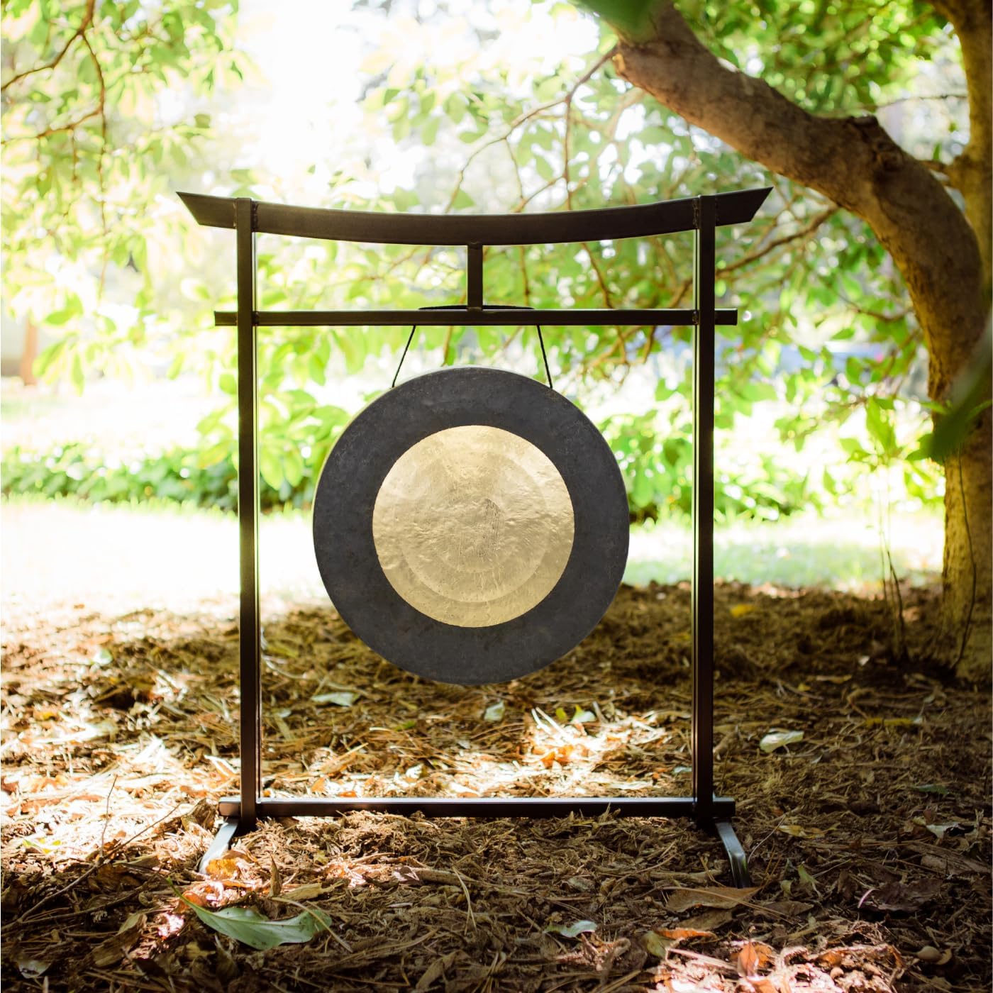 16 in Gongs on Sacred Space Outdoor Stand for Meditation