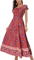 Summer Ready Women's Floral Print Maxi Dress in Boho Style
