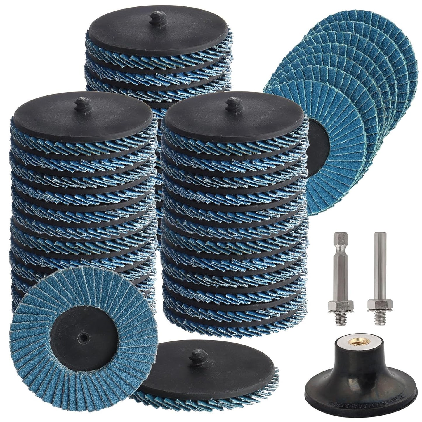 48 Pcs 3 Inch Flap Disc Set for Angle Grinder Rust Removal