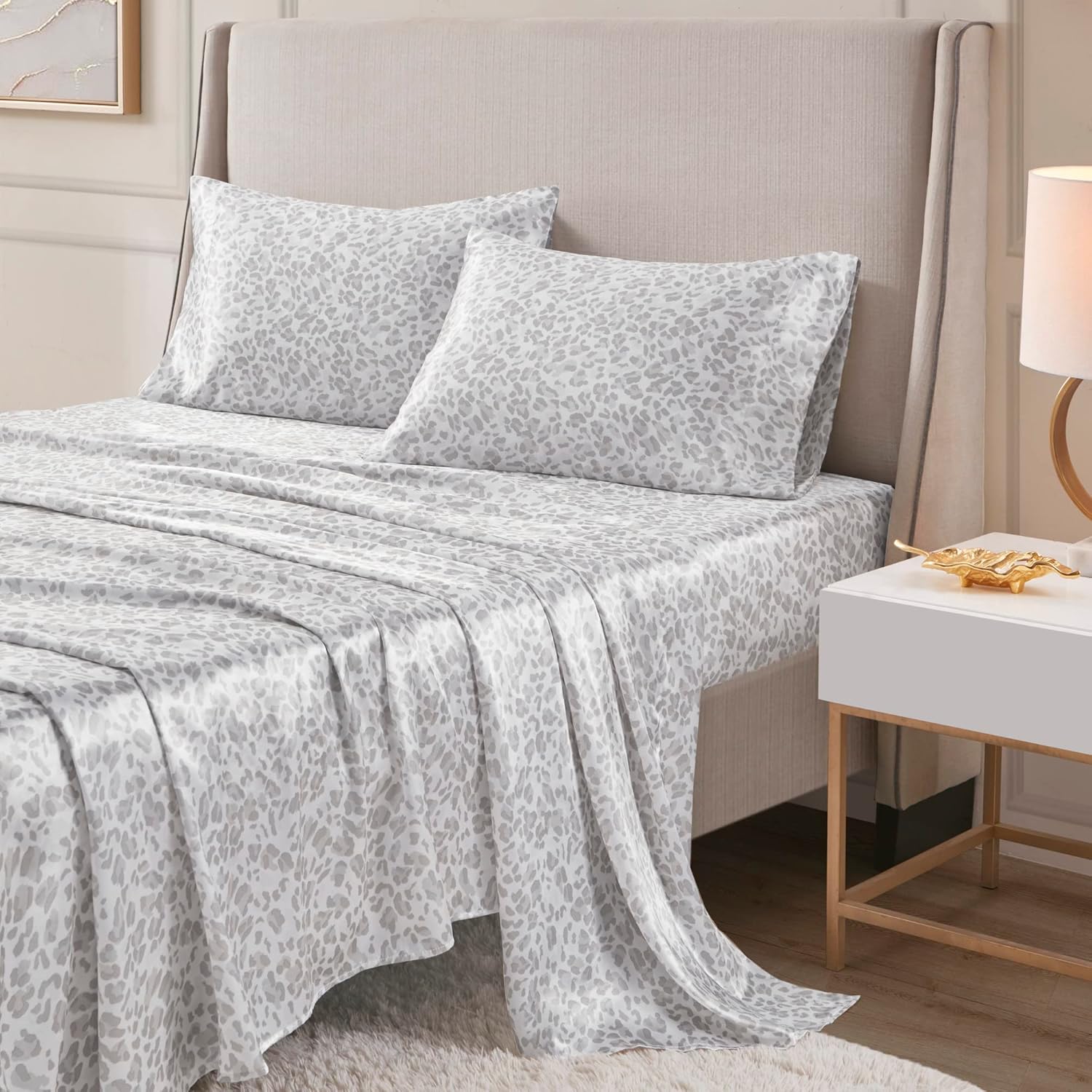 Luxury Satin Sheet Set with Natural Sheen for Year-Round Comfort