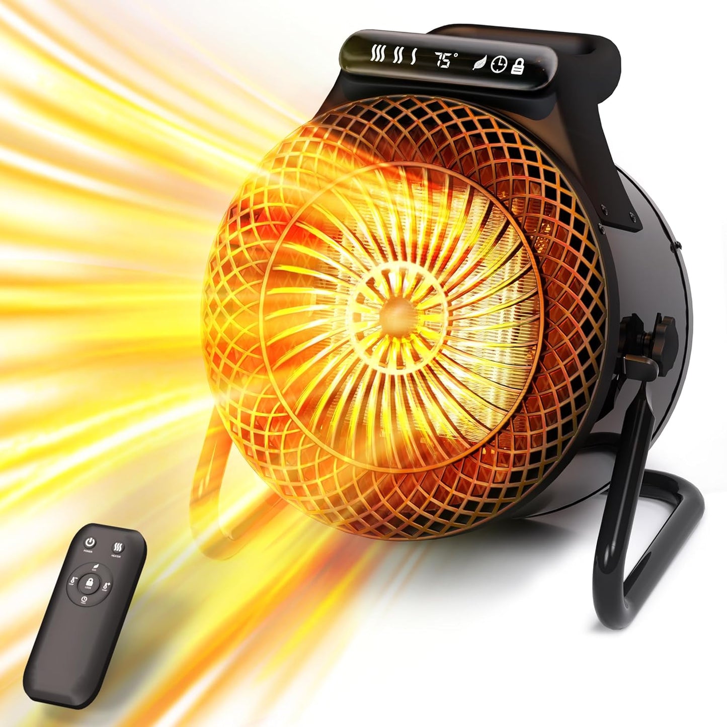 Riseon 1500W Electric Patio Heater: 3S Fast Heat