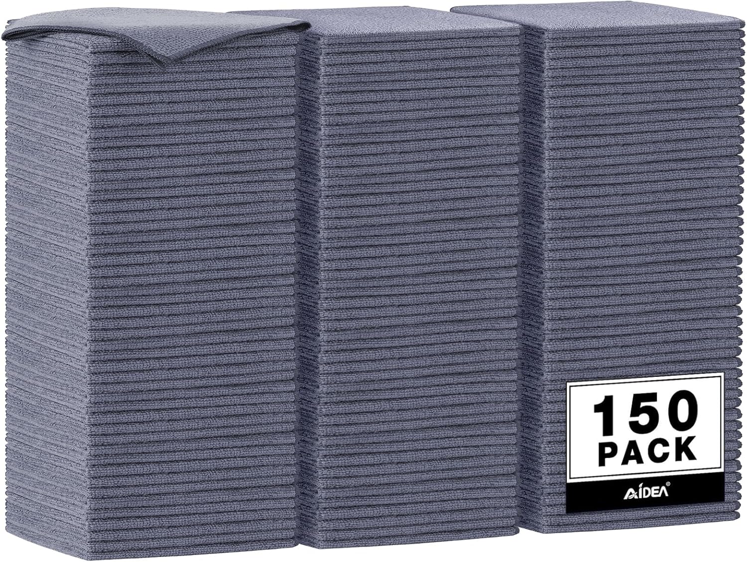 AIDEA Microfiber Cleaning Cloths 150PK for Cars and Home Use
