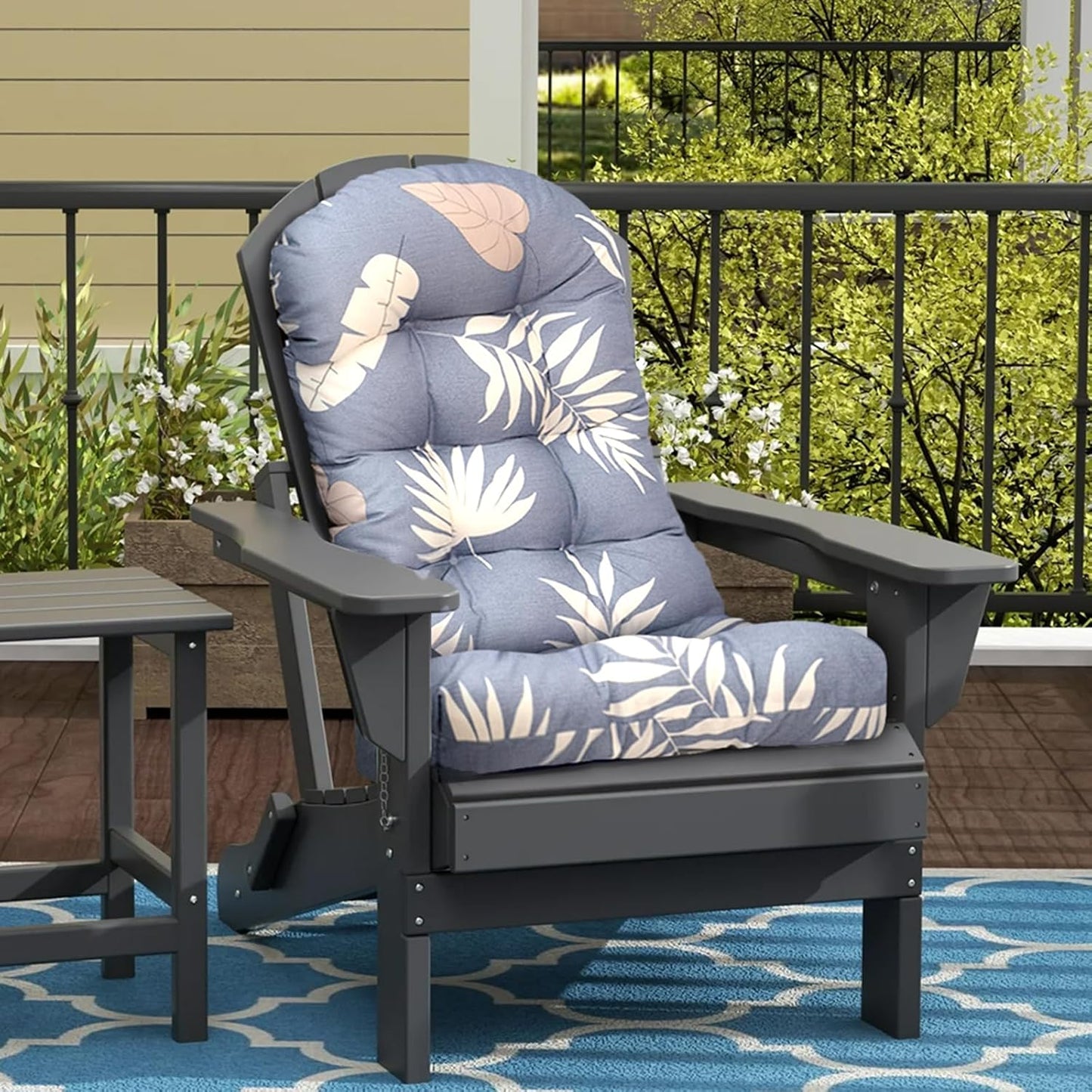Floral Adirondack Chair Cushions Waterproof High Back Replacement
