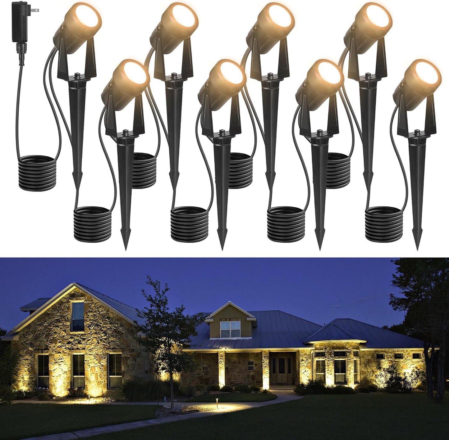 85.3FT LED Outdoor Landscape Spot Light for Garden and Pathway