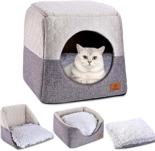 Self-Warming Foldable Cat Cave Bed