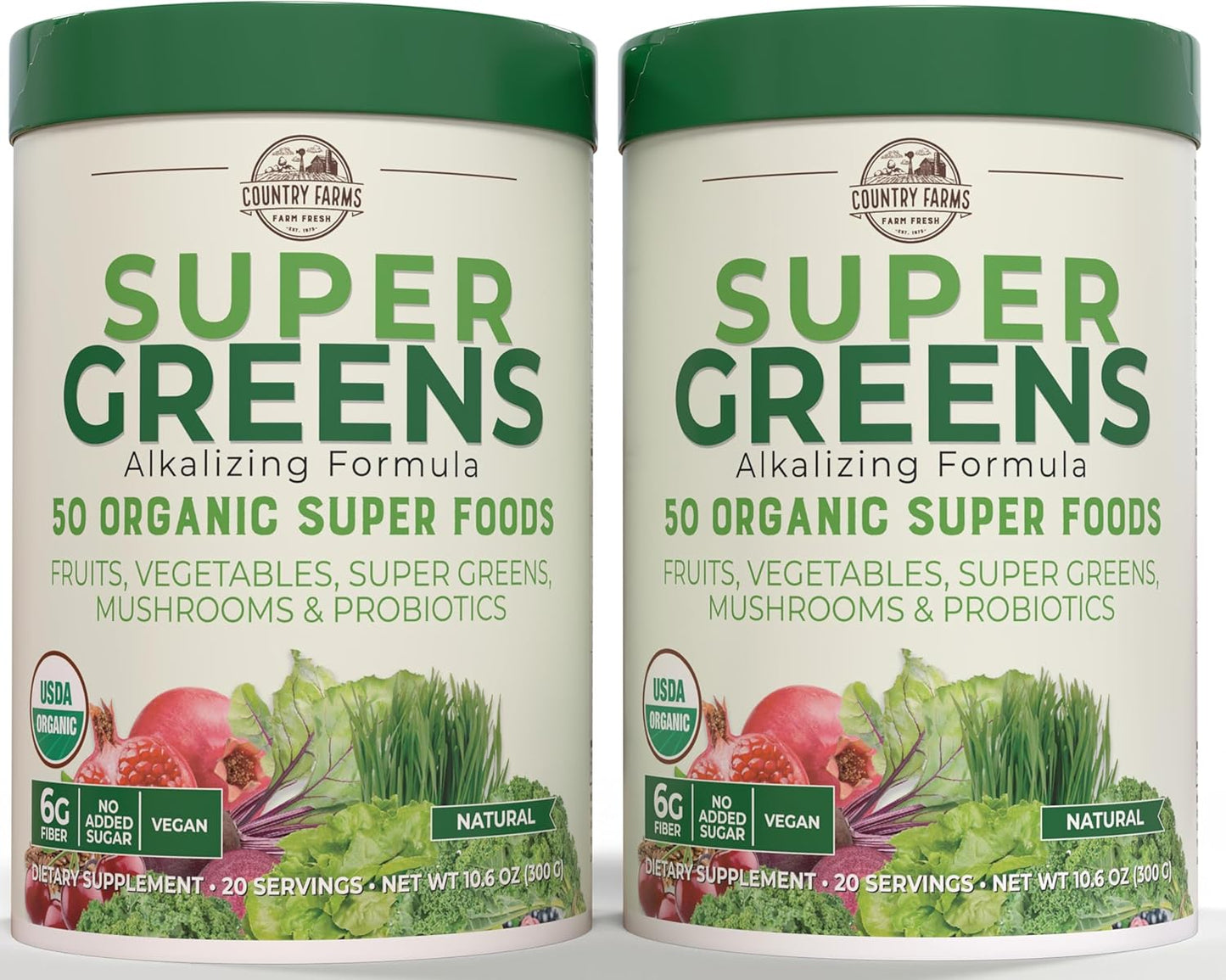 Country Farms Super Greens Drink Mix for Energy and Wellness