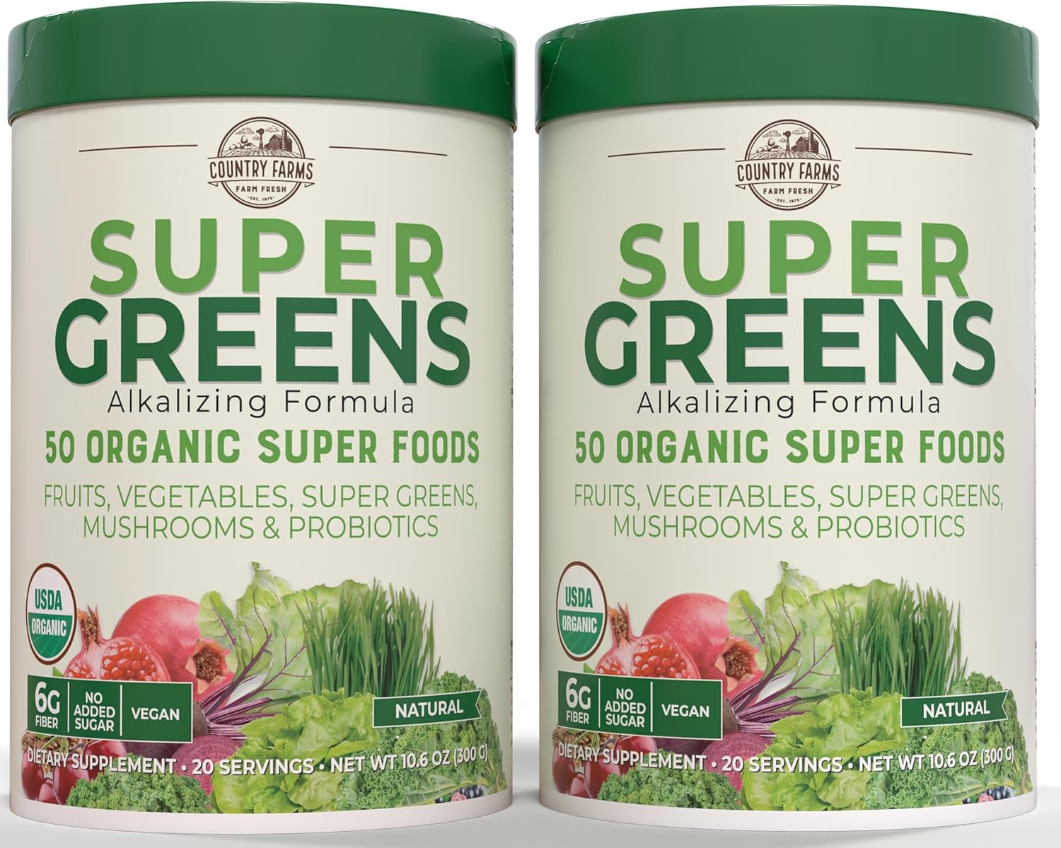 Country Farms Super Greens Drink Mix for Energy and Wellness