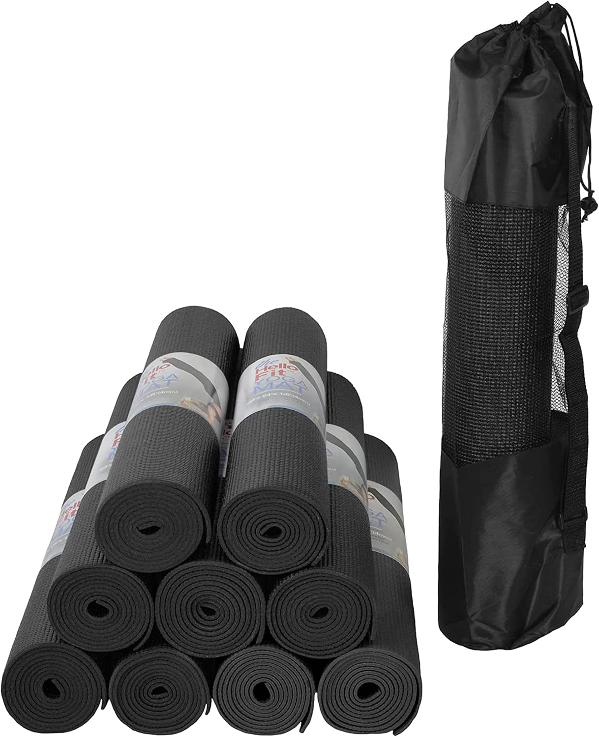 Non-Slip 4mm Thick Yoga Mat Bundle x10 - Bulk Non Toxic Mats