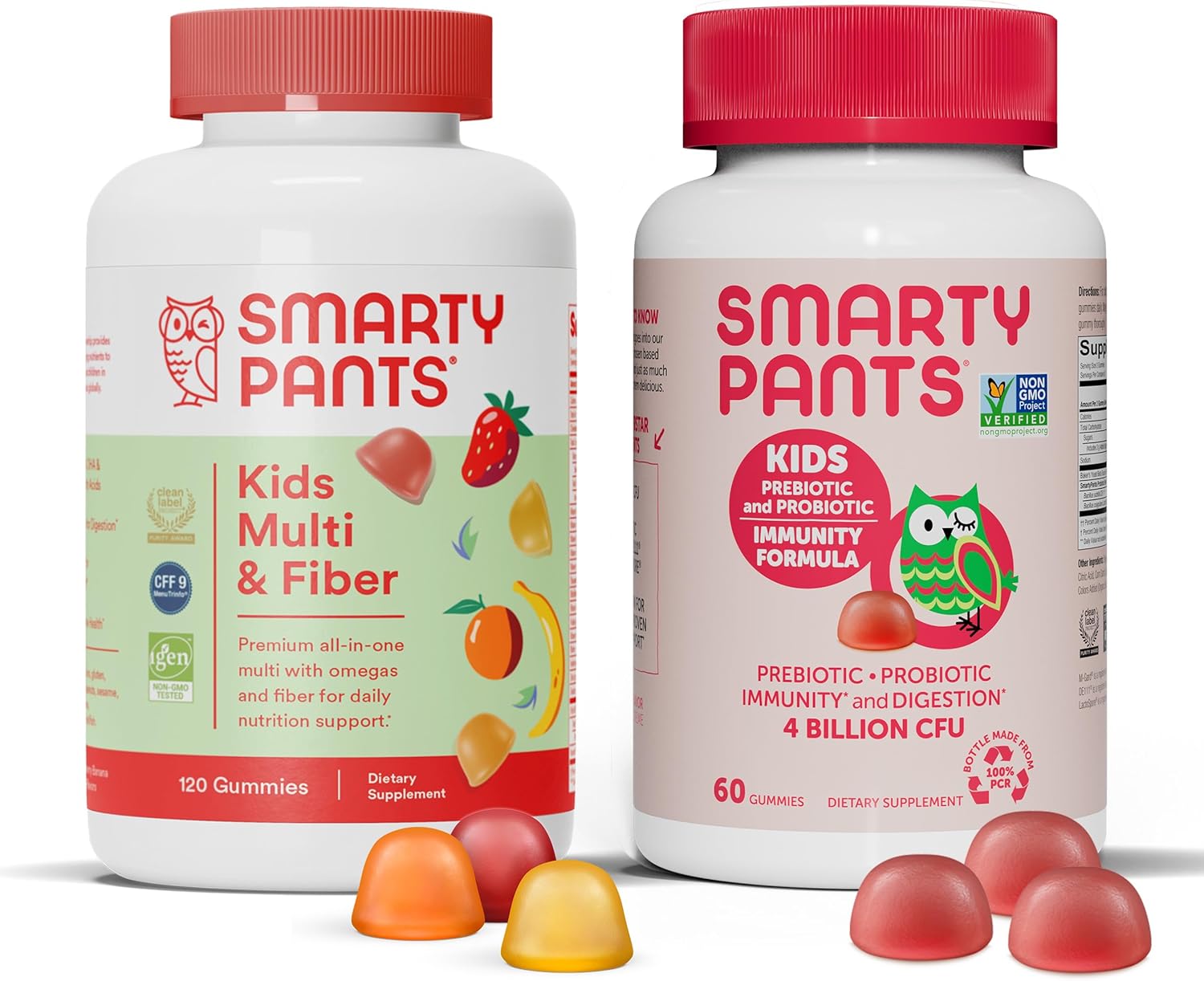SmartyPants Kids Multivitamin Fiber Probiotic Bundle for Health