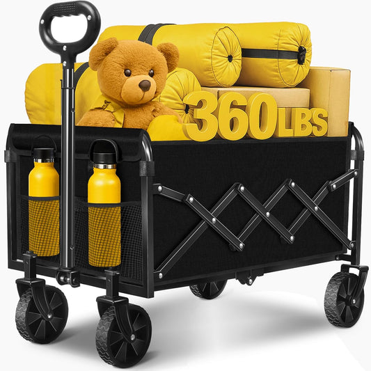 Collapsible Wagons Carts Foldable for Beach Camping and More