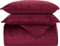 Elegant Comfort Luxury Velvet Corduroy Quilt Set for California King