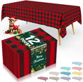 Gingham Disposable Table Cloth 12 Pack, 54 x 108 in - Budget Picnic