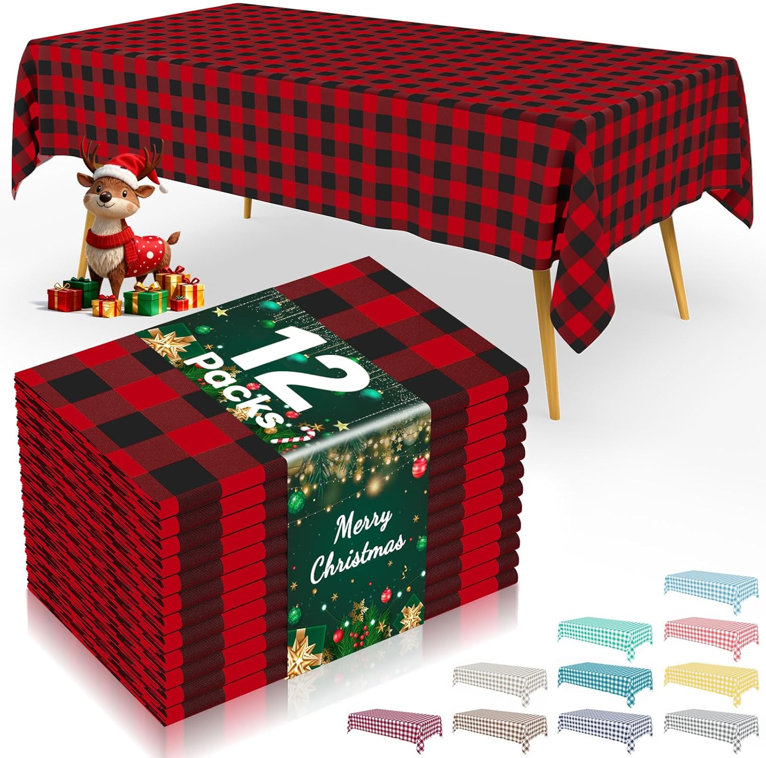 Gingham Disposable Table Cloths for Parties and Picnics