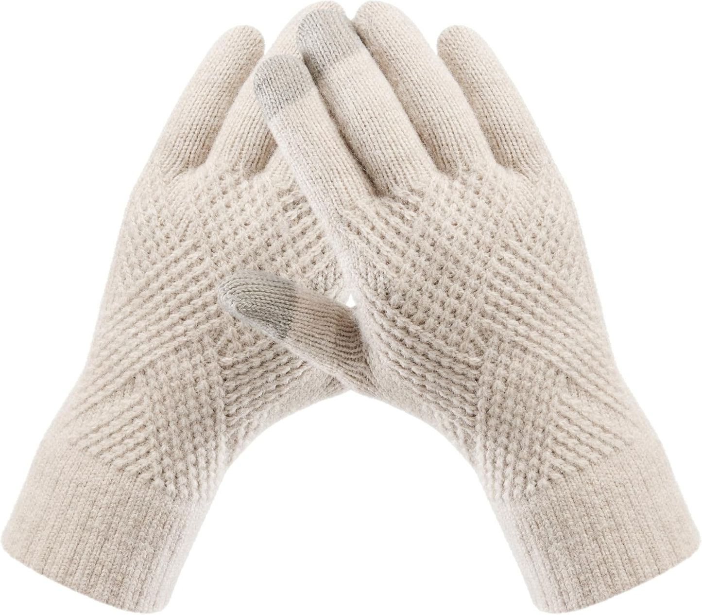 Warm Fleece Lined Touchscreen Gloves for Women