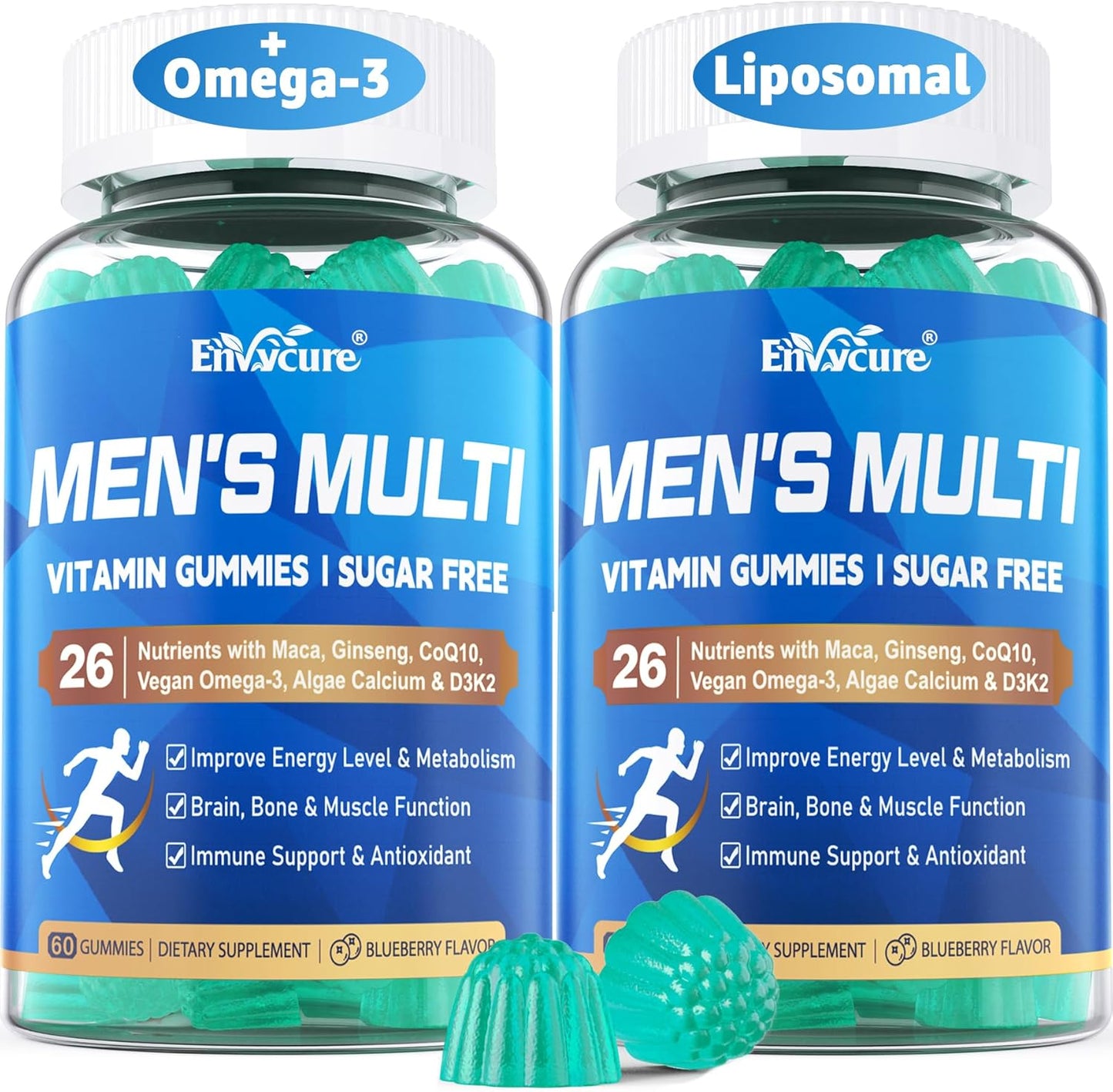 Methylated Multivitamin Gummies for Men with Omega 3 & CoQ10