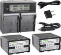 Kastar LCD Dual Fast Charger + 2 Sony BP-U60 Battery Replacements