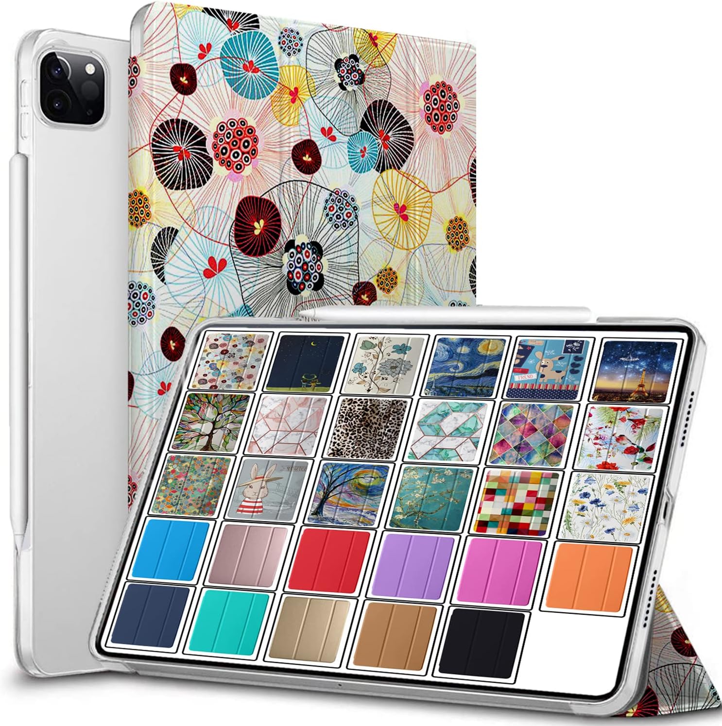DuraSafe iPad Pro 11 Case - Stylish Yarn Flowers Design