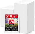 5x7 Inch Mini Canvases Value Pack - 120 Blank Cotton Panels