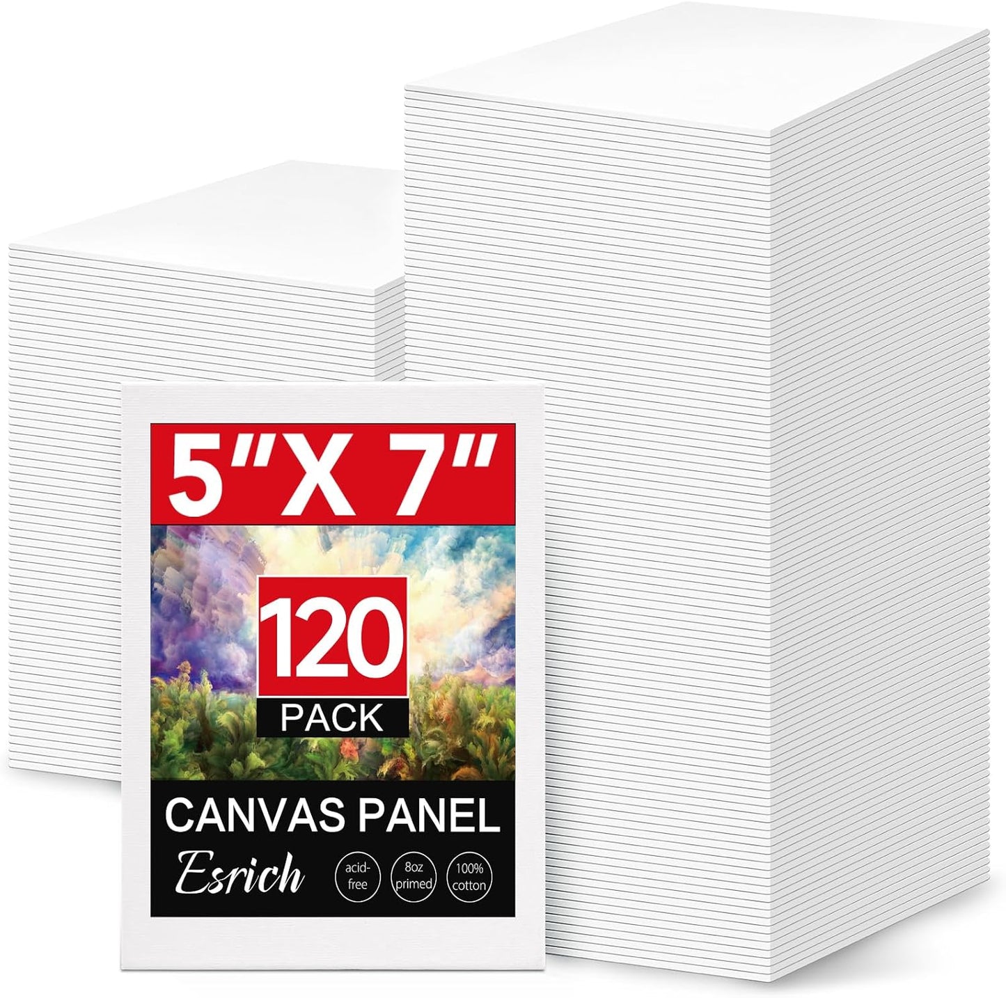 ESRICH 120 Pack 5x7 Inch Mini Canvases for Painting Projects