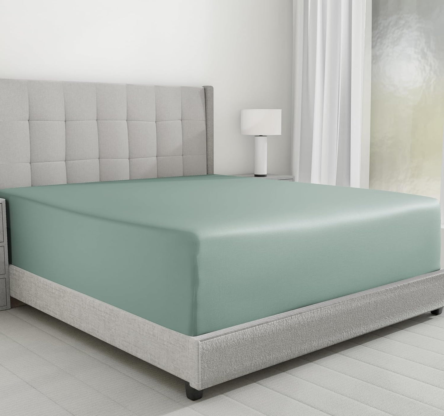 Luxuriously Soft Twin Fitted Sheet with 600 Thread Count Comfort