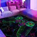 UV Reactive Gaming Rug - Glow in The Dark Fun! 47x70inch