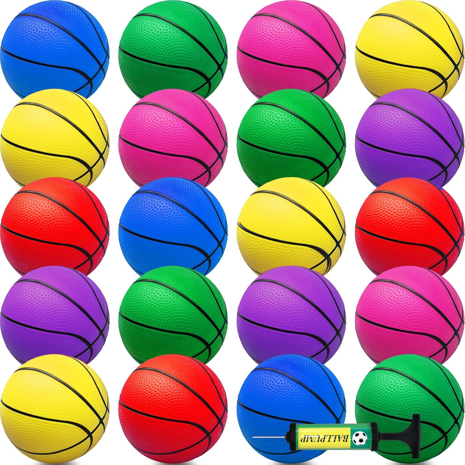 42Pcs 5 Inch Mini Basketball Balls for Fun Indoor Outdoor Play