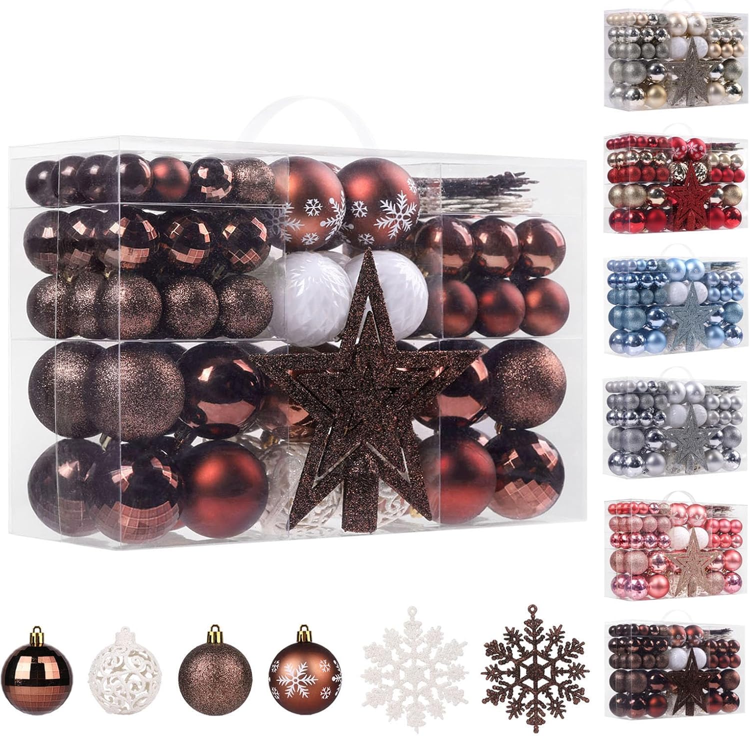 95Pcs Christmas Ball Ornaments Set for Unique Holiday Decor