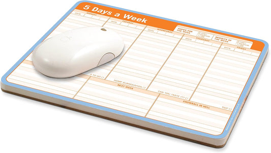 5-Day Weekly Planner Mouse Pad | Tear-Off Calendar & To-Do List Pad