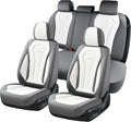 Coverado Seat Covers Full Set - Luxury White Car Seat Covers