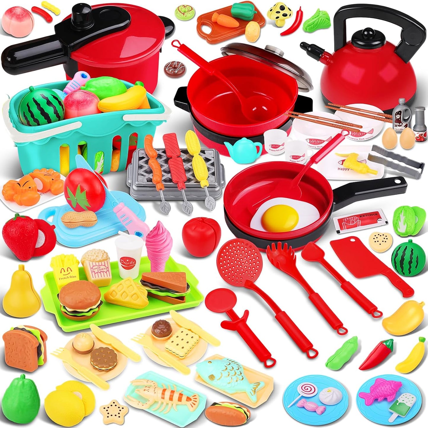 Ultimate Kitchen Playset for Kids: 134 Pcs Pretend Cooking Toys