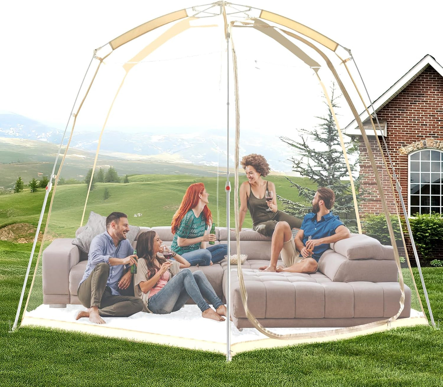 6-Person Weatherproof Bubble Tent: Cold Protection