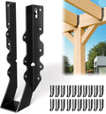 20 Pcs Black 2x10 Joist Hanger LU210 - Durable 18 Gauge Face Mount