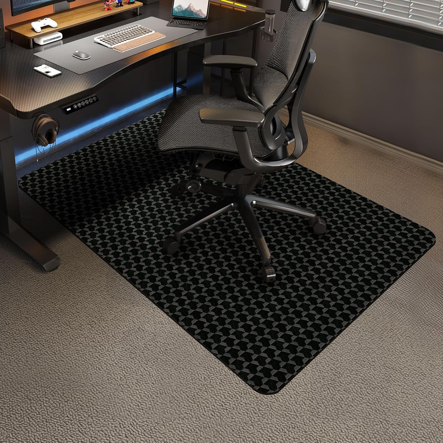 Vicwe Office Chair Mat for Carpet, 55x36 Anti-Slip Protector