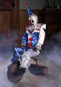 Creepy Clown Animatronic Tricycle Doll for Halloween Fun