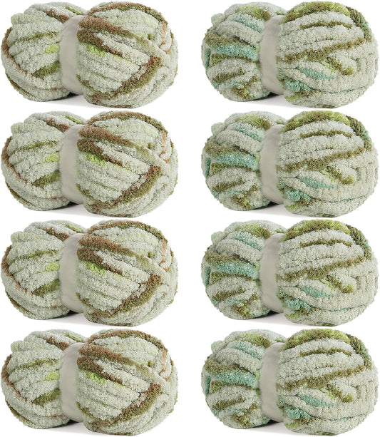 HOMBYS Chunky Chenille Yarn for Cozy Hand Knitting Projects
