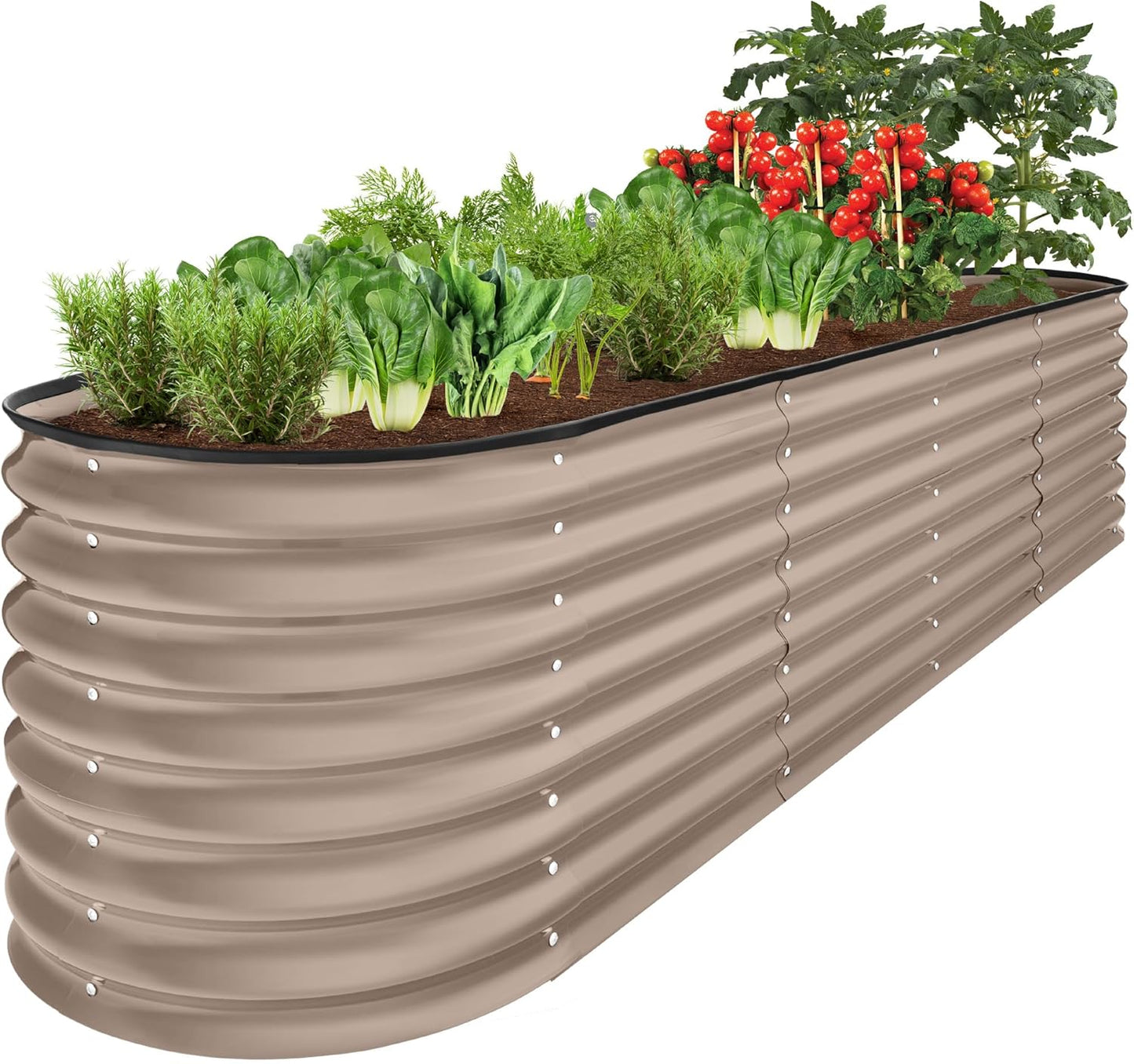 Best Choice Products 8x2x2ft Metal Raised Garden Bed for Vegetables