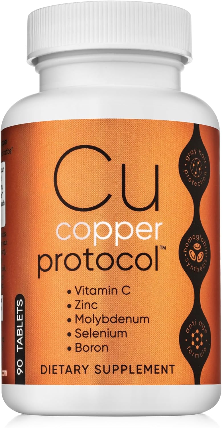 Copper Supplements for Energy and Anti-Aging - 90 Capsules