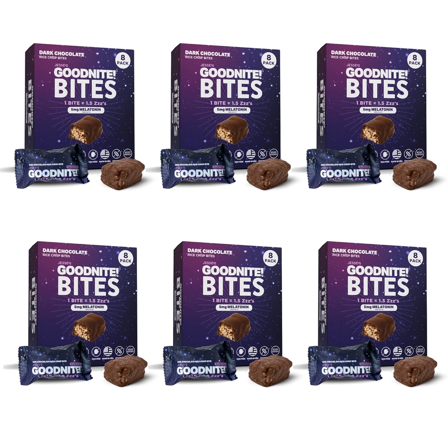 GoodNite! Sleep Bites Value Pack - Dark Chocolate Protein Snack
