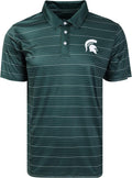 Men's Team-Striped Polyester Polo Shirt - Official NCAA Fan