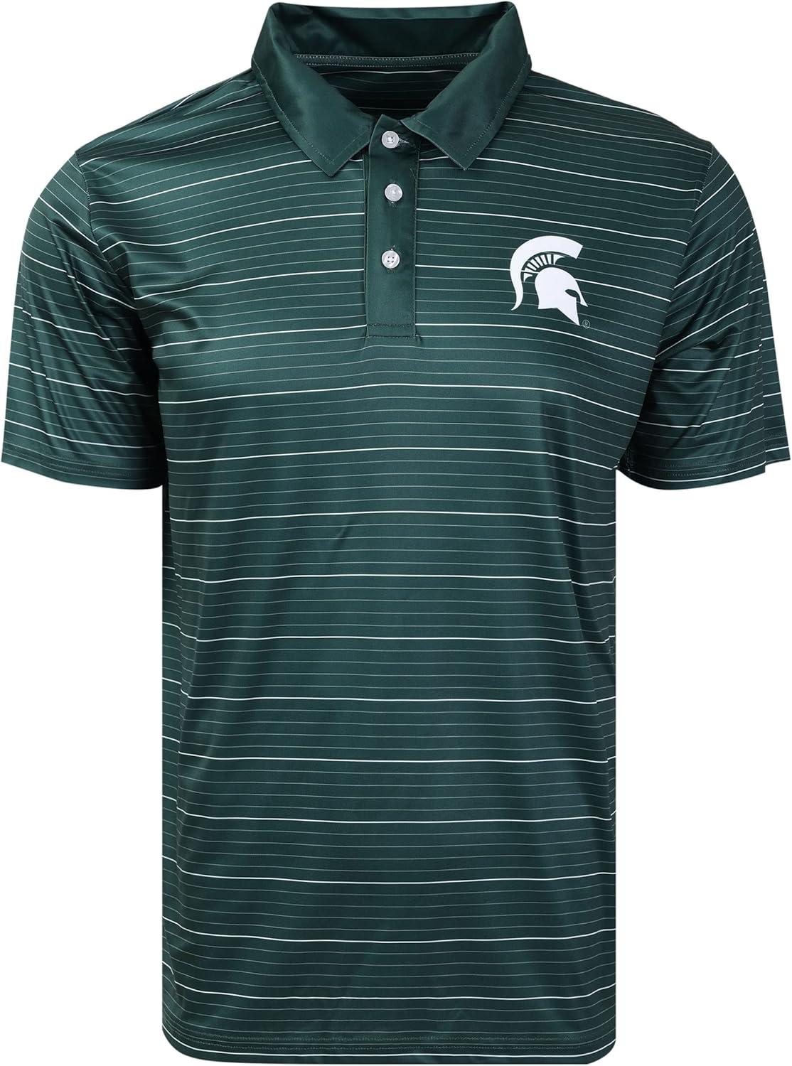 FOCO Men's NCAA College Team Logo Striped Polo Short Sleeve Shirt